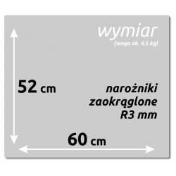 Szklana tablica magnetyczna 60x52 cm BURGUND