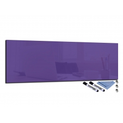 Szklana tablica magnetyczna 120x40 cm PURPUROWY