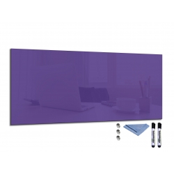 Szklana tablica magnetyczna 125x55 cm PURPUROWY