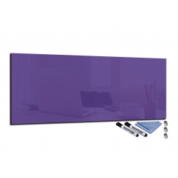 Szklana tablica magnetyczna 150x60 cm PURPUROWY