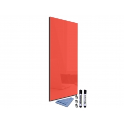 Szklana tablica magnetyczna 30x80 cm POMARAŃCZOWO-CZERWONY