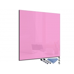 Szklana tablica magnetyczna 65x60 cm JASNY RÓŻOWY