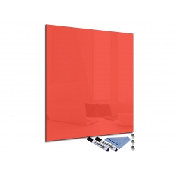 Szklana tablica magnetyczna 70x60 cm POMARAŃCZOWO-CZERWONY