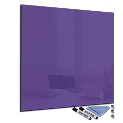 Szklana tablica magnetyczna 90x90 cm PURPUROWY