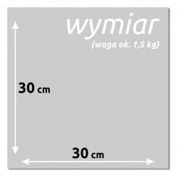 Szklana tablica magnetyczna 30x30 cm LAZUROWY