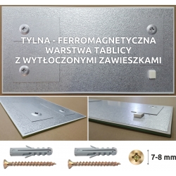 Szklana tablica magnetyczna 100x100 cm CIEMNO-CZERWONY